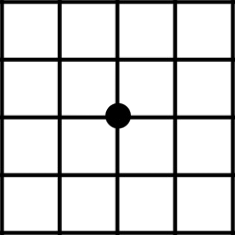 Black Amsler Grid Macular Vision Test