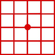 Red Amsler Grid Scotoma Detection Test